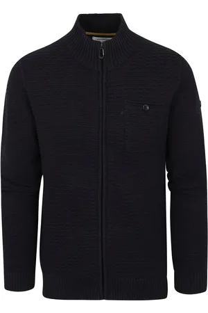 No Excess Vest Structuur Navy Blauw