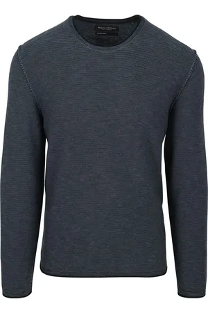 Marc O’ Polo Pullover Crewneck Cotton/Linen Dark Blue