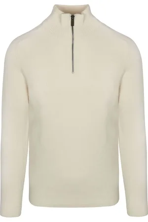Blue Industry Half Zip Pullover Off White