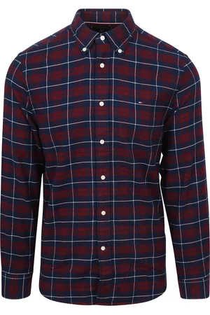 Tommy Hilfiger Flanel Overhemd Ruit Bordeaux