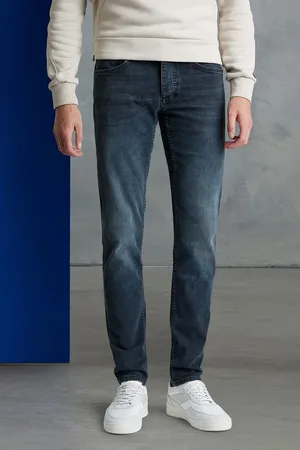 Cast Iron Riser Slim Jeans Vintage Washed Denim