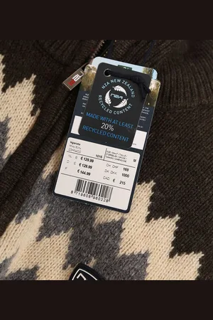 New Zealand Auckland NZA Half Zip Trui Ngaroto Wol Beige