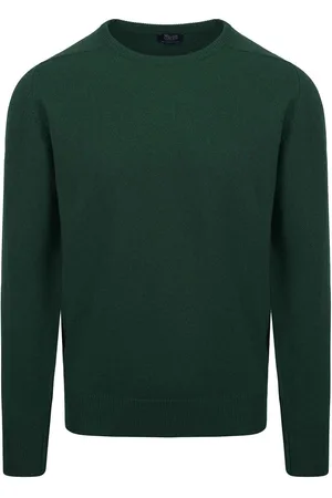 William Lockie Pullover Lamswol Tartan Donkergroen