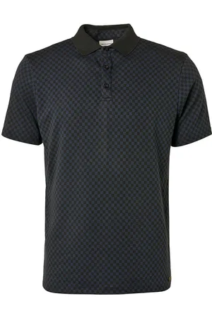 No Excess Polo Geblokt Patroon Navy