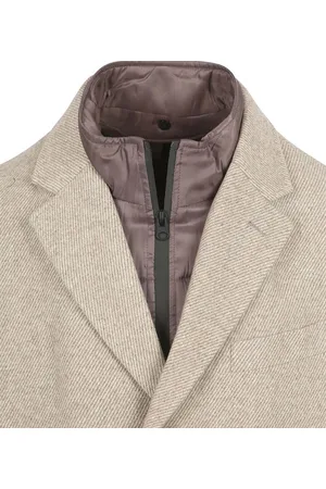 Suitable Coat Wol Twill Sand