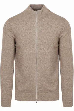 Profuomo Vest Merinowol Taupe