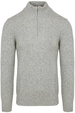 Profuomo Half Zip Pullover Lamswol Melange