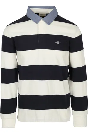 GANT Heavy Rugger Shield Polo Streep Navy Wit