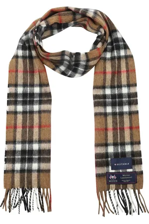 Suitable Sjaal Ruit Merino Wol Beige