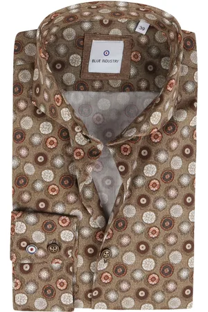 Blue Industry Overhemd Print Camel