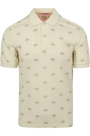 Scotch&Soda Poloshirt Palmbomen Ecru