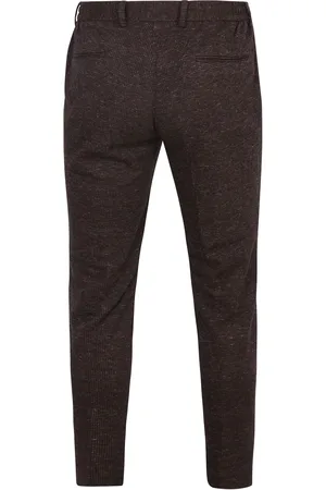Suitable Chino Das Pied de Poule Aurbergine