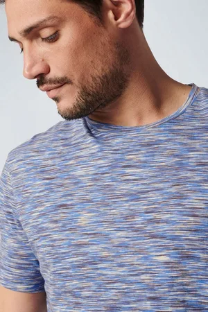 No Excess T-Shirt Melange Blauw