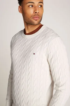 Tommy Hilfiger Pullover Cable Off White