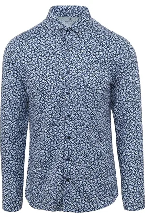 DESOTO Overhemd Bloemen Blauw