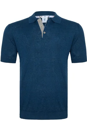 R2 Amsterdam Knitted Polo Navy