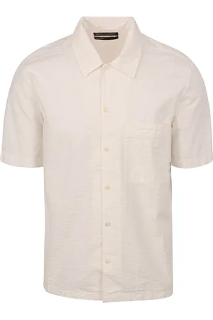 Marc O’ Polo Overhemd Short Sleeves Seersucker Off White
