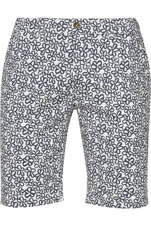Blue Industry Short M8 Bloemen Donkerblauw