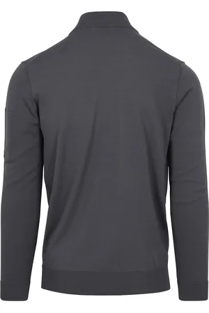 Suitable Half Zip Trui Rafe Antraciet