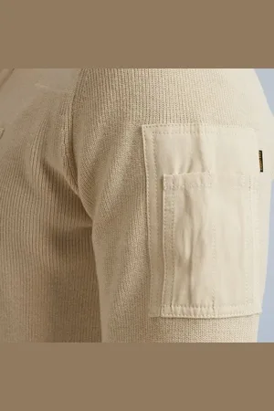 PME Legend™ Knitted Half Zip Trui Ecru