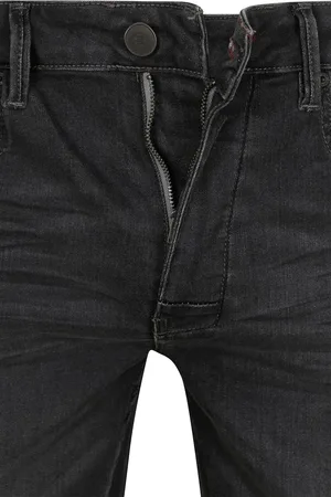 No Excess Denim Short Antraciet