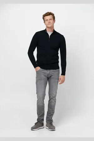 Profuomo Half Zip Pullover Luxury Navy