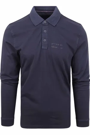 Casa Moda Vintage Longsleeve Polo Navy
