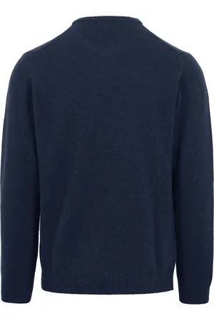Suitable Lamswol Trui Ronde Hals Navy