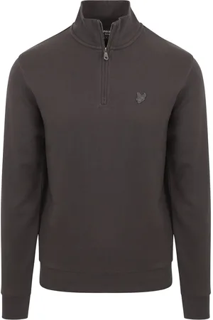 Lyle & Scott Lyle & Scott Half Zip Pullover Tonal Antraciet