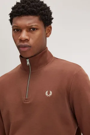 Fred Perry Half Zip Trui Whisky