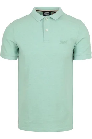 Superdry Piqu?? Poloshirt Melange Lichtgroen