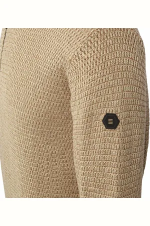 No Excess Half Zip Trui Structuur Melange