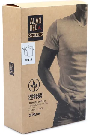 Alan Red Organic V-Hals T-Shirt 2-Pack