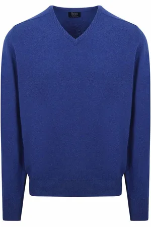 William Lockie Pullover Lamswol V Persian Royal Blue