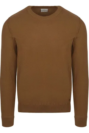 No Excess Trui Solid Jacquard Khaki