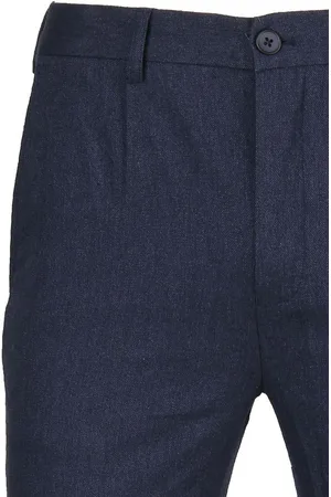 Suitable Pantalon Travis Donkerblauw