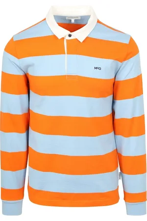 McGregor Rugbyshirt Streep Oranje Blauw