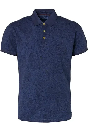 No Excess Polo Print Donkerblauw
