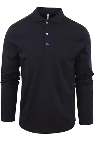 Profuomo Longsleeve Polo Navy Melange