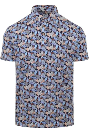 R2 Amsterdam R2 Tencel Poloshirt Paisley