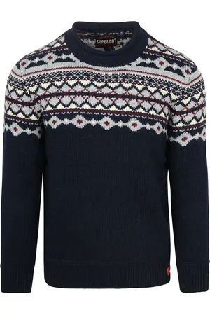 Superdry Fairisle Trui Navy