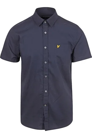 Lyle & Scott Short Sleeves Overhemd Poplin Navy