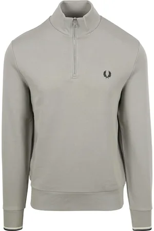 Fred Perry Half Zip Trui Limestone
