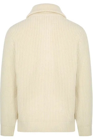 Armor.lux Camionneur Half Zip Trui Wol Ecru