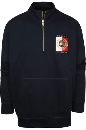 Tommy Hilfiger Big and Tall Sweater Zipper Donkerblauw
