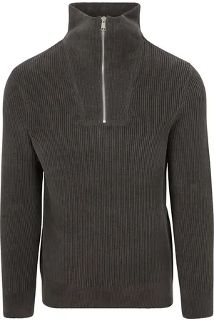 Marc O’ Polo Half Zip Trui Antraciet