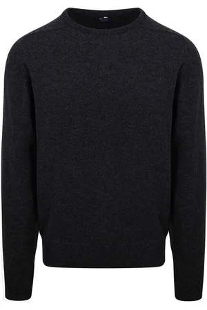 William Lockie Trui Lamswol Charcoal Antraciet