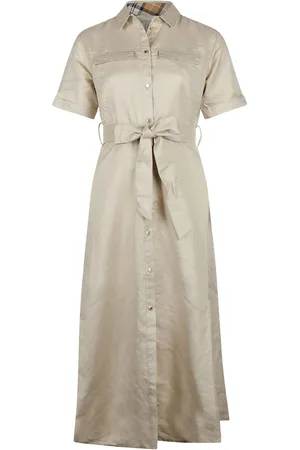 Barbour Lange Jurk Margaret Ecru