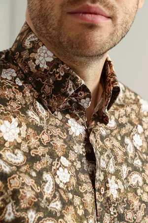 Suitable Overhemd Paisley Groen