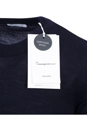 Knowledge Cotton Apparal Pullover Wol Navy